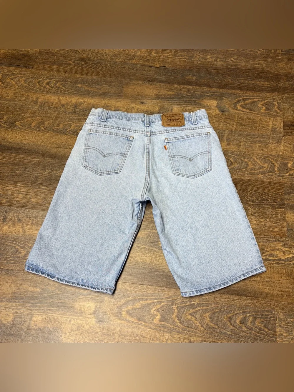 Vintage 80s Levi’s 550 Orange Tab Relaxed Fit Denim Jean Short Jorts Mens 34 USA